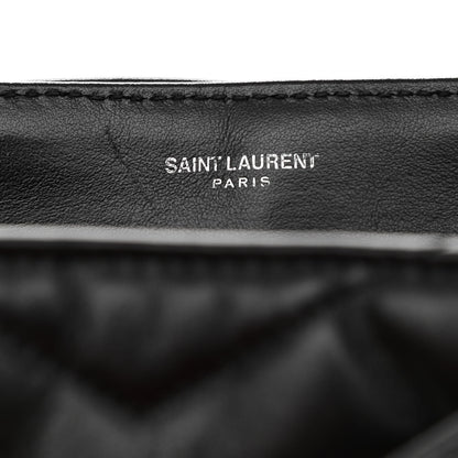 Saint Laurent Calfskin Y Quilted Monogram Medium Loulou Backpack Black 6 of 13