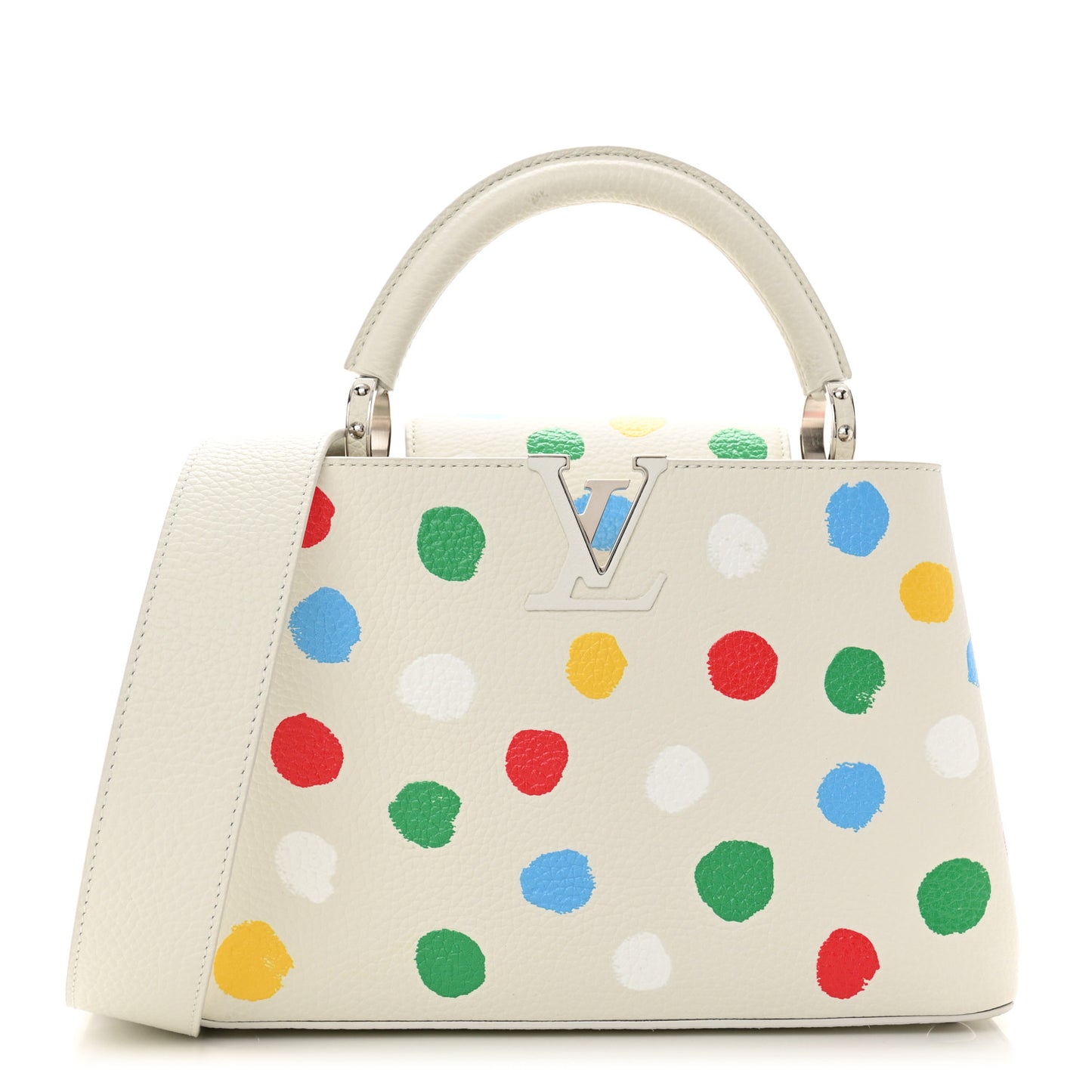 LV X YK Taurillon Capucines BB White