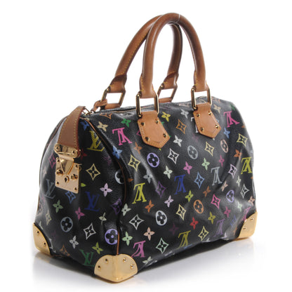 Louis Vuitton Monogram Multicolor Speedy 30 Black 3 of 9