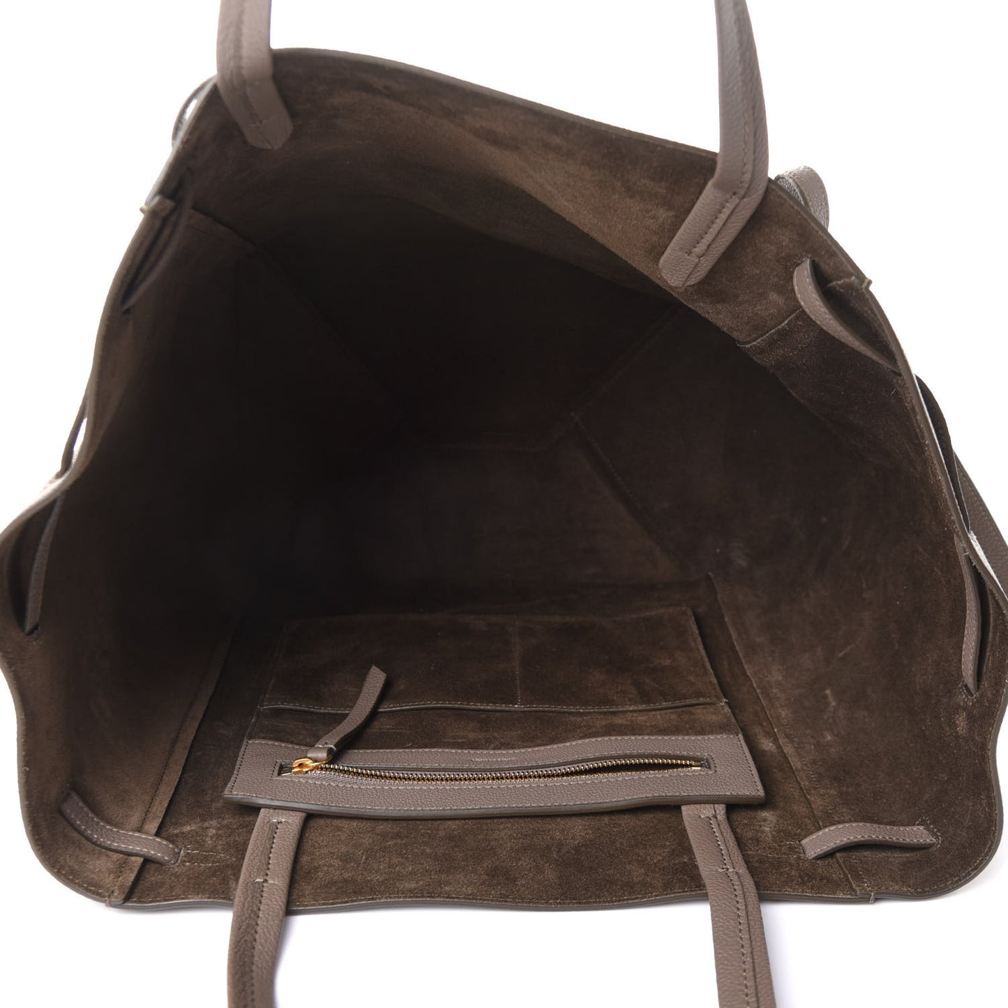 Soft Grained Calfskin Medium Belt Cabas Phantom Taupe