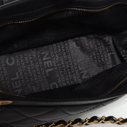 Chanel Calfskin Chocolate Bar Quilted Small Shoulder Bag Black 5 of 7