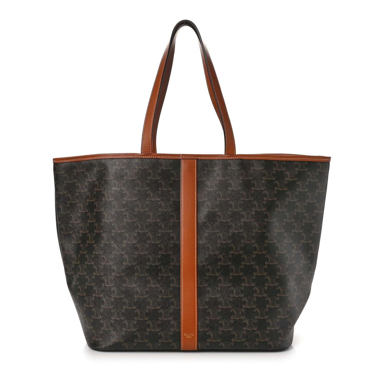 Triomphe Canvas Medium Cabas Bag Tan