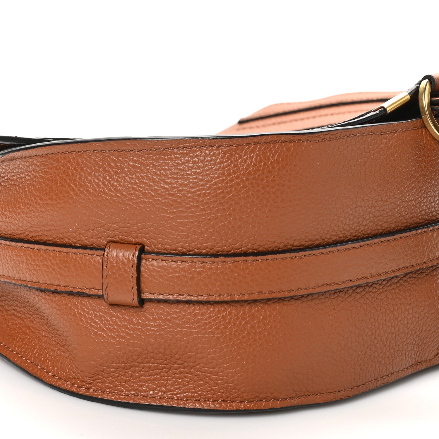 Chloe Grained Calfskin Medium Marcie Saddle Bag Tan 8 of 9