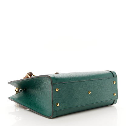 Gucci Textured Dollar Calfskin Small Diana Tote Bag Green 4 of 11