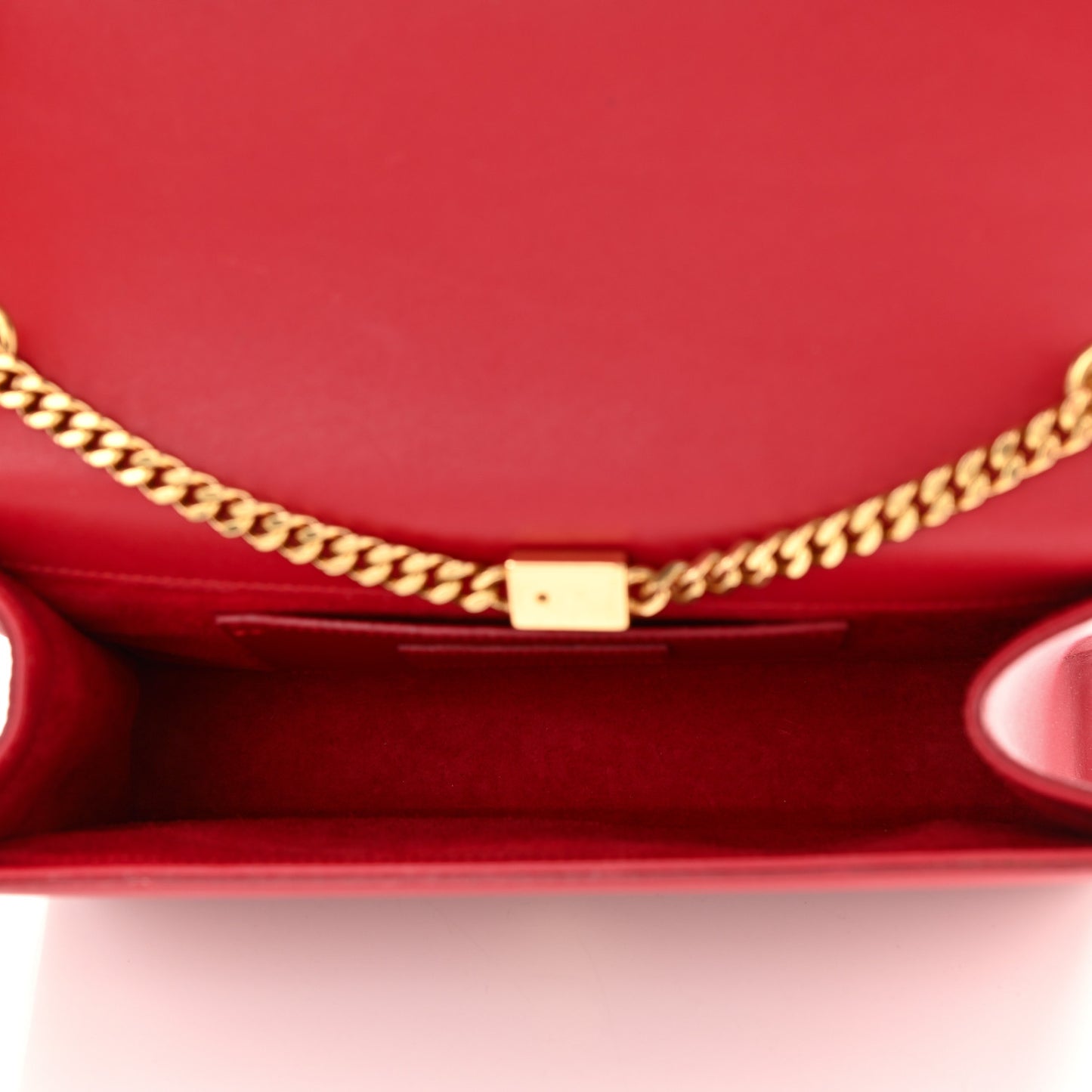 Smooth Calfskin Medium Classic Monogram Kate Tassel Satchel Lipstick Red