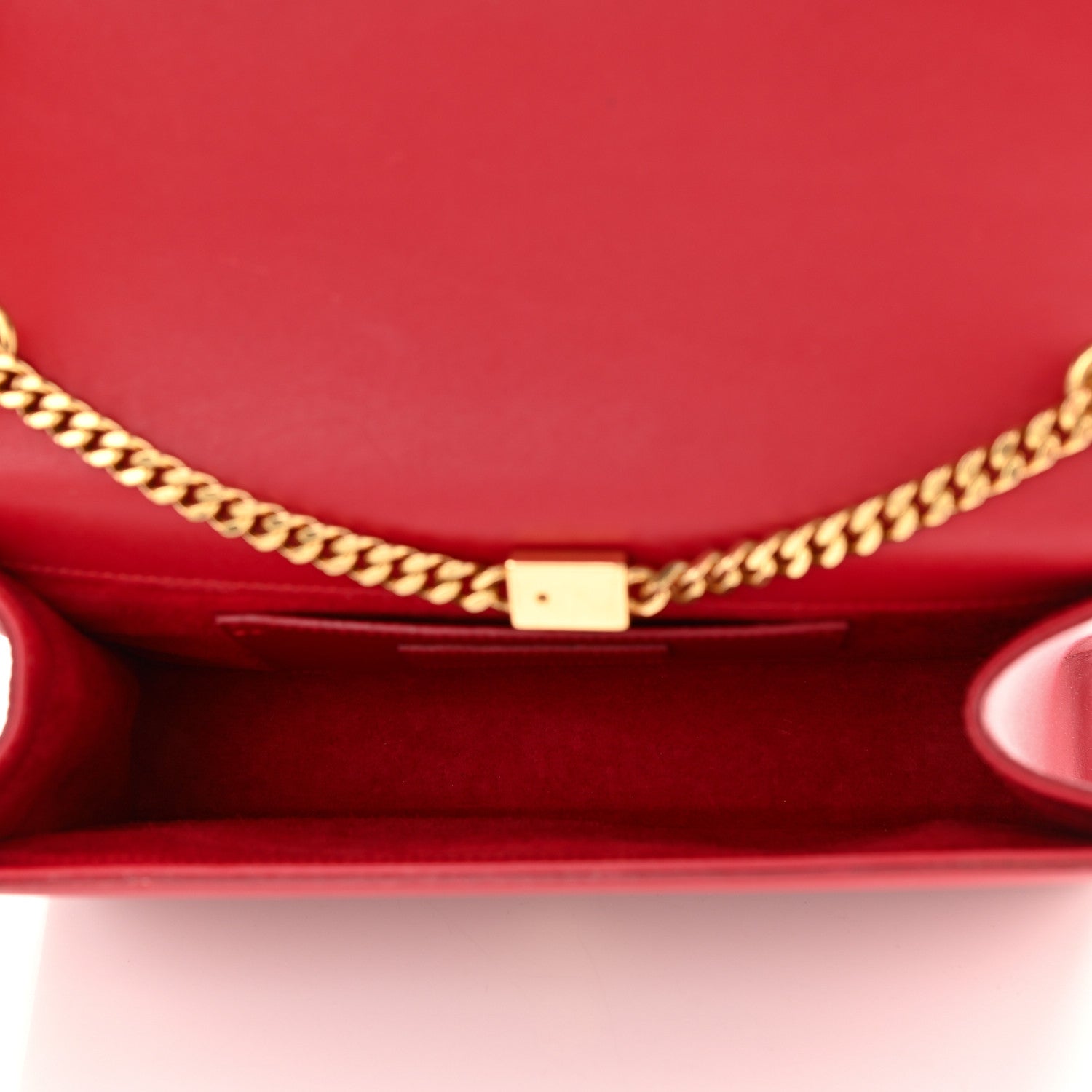 Saint Laurent Smooth Calfskin Medium Classic Monogram Kate Tassel Satchel Lipstick Red 5 of 12