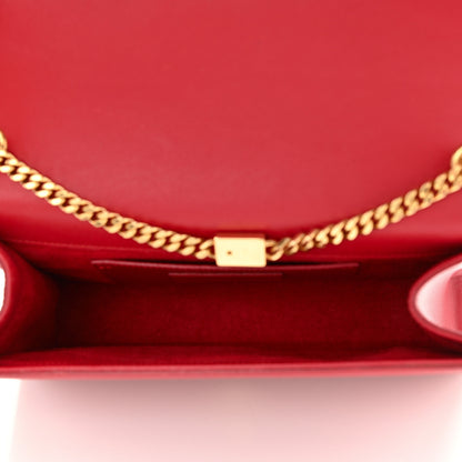 Saint Laurent Smooth Calfskin Medium Classic Monogram Kate Tassel Satchel Lipstick Red 5 of 12