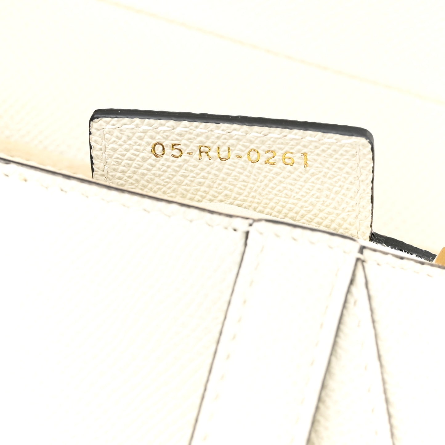 Grained Calfskin Saddle Bag White