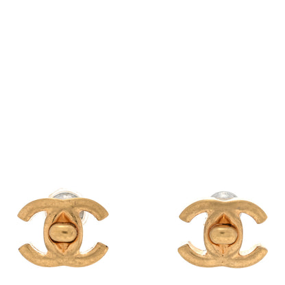Chanel Metal CC Turnlock Earrings Gold 1 of 6