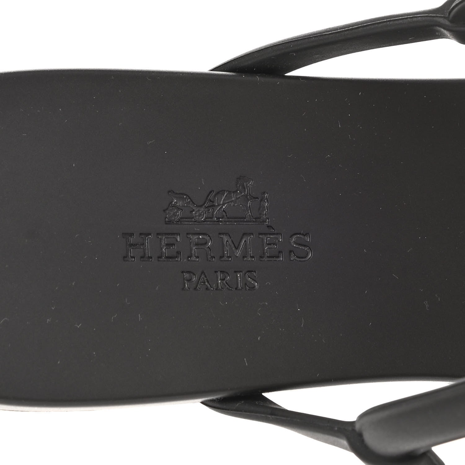 Hermes Rubber Womens Egerie Sandals 36 Black 7 of 9