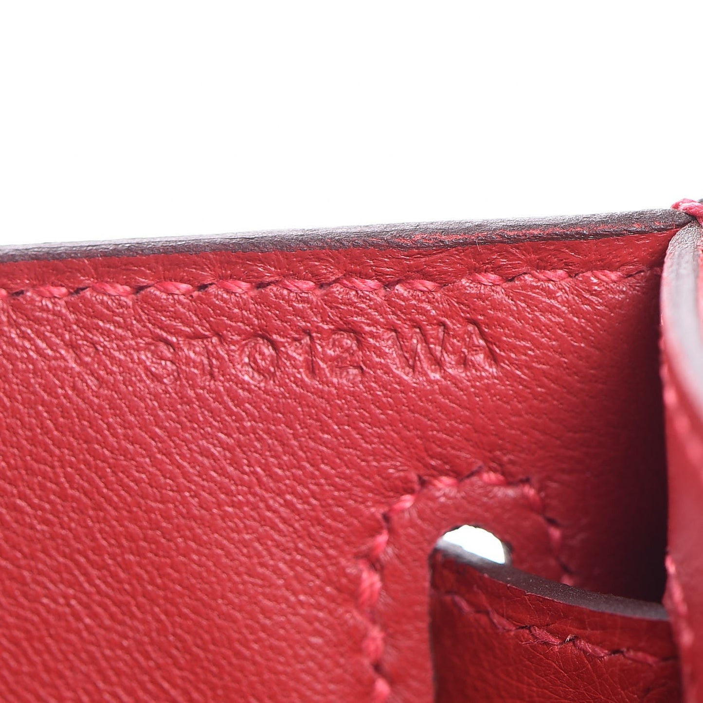 Ostrich Kelly Pochette Rouge Vif