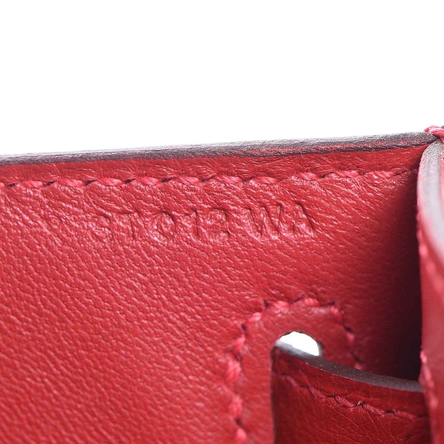 Hermes Ostrich Kelly Pochette Rouge Vif 9 of 35