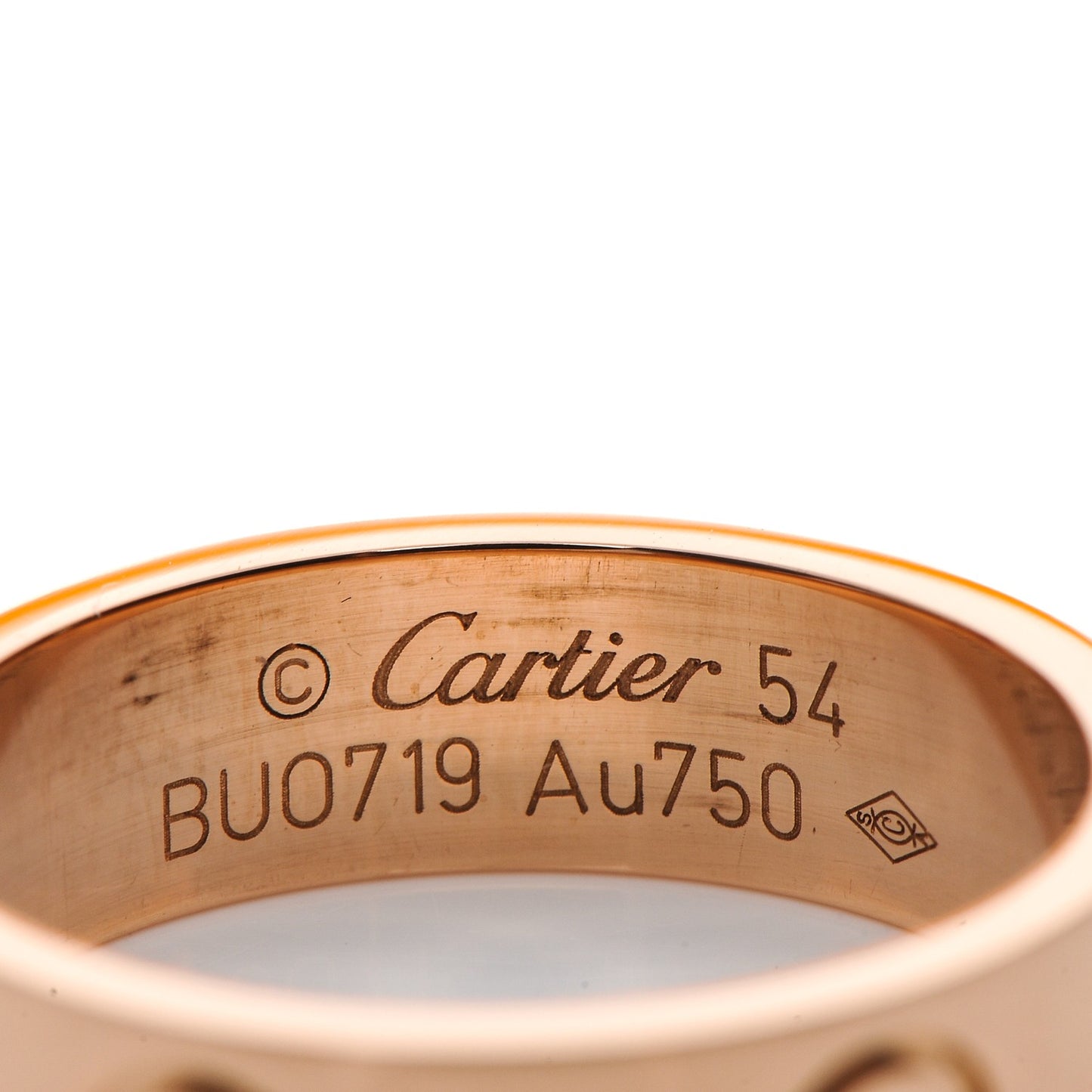 18K Yellow Gold 5.5mm LOVE Ring 54 6.75