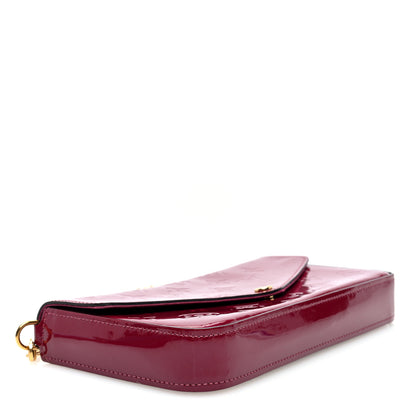 Louis Vuitton Vernis Felicie Chain Wallet Magenta 5 of 10