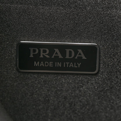 Prada Paillettes Sequin Logo Cleo Adjustable Strap Shoulder Bag Black White 6 of 10