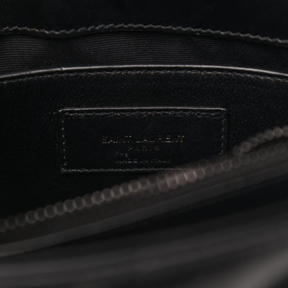 Saint Laurent Calfskin Y Quilted Monogram Small Loulou Chain Satchel Black 6 of 10