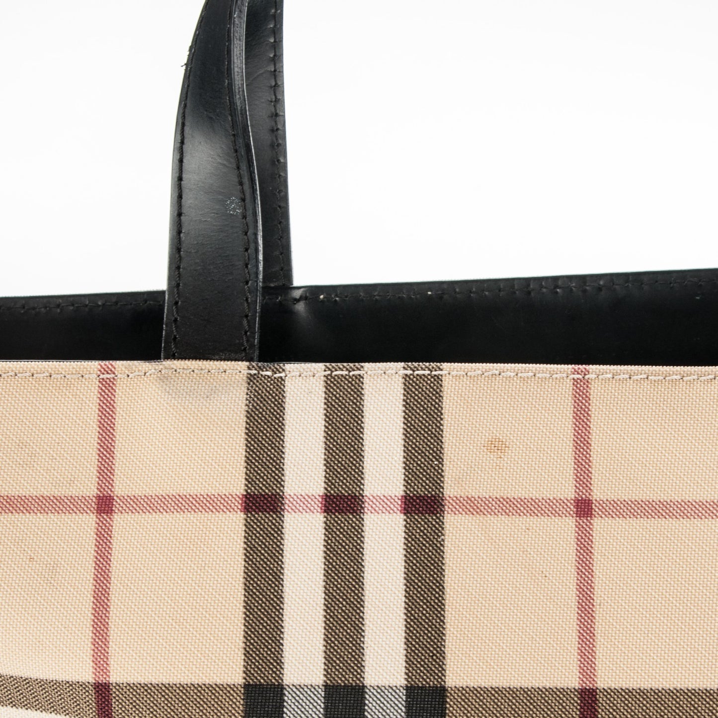 House Check Medium Tote Black