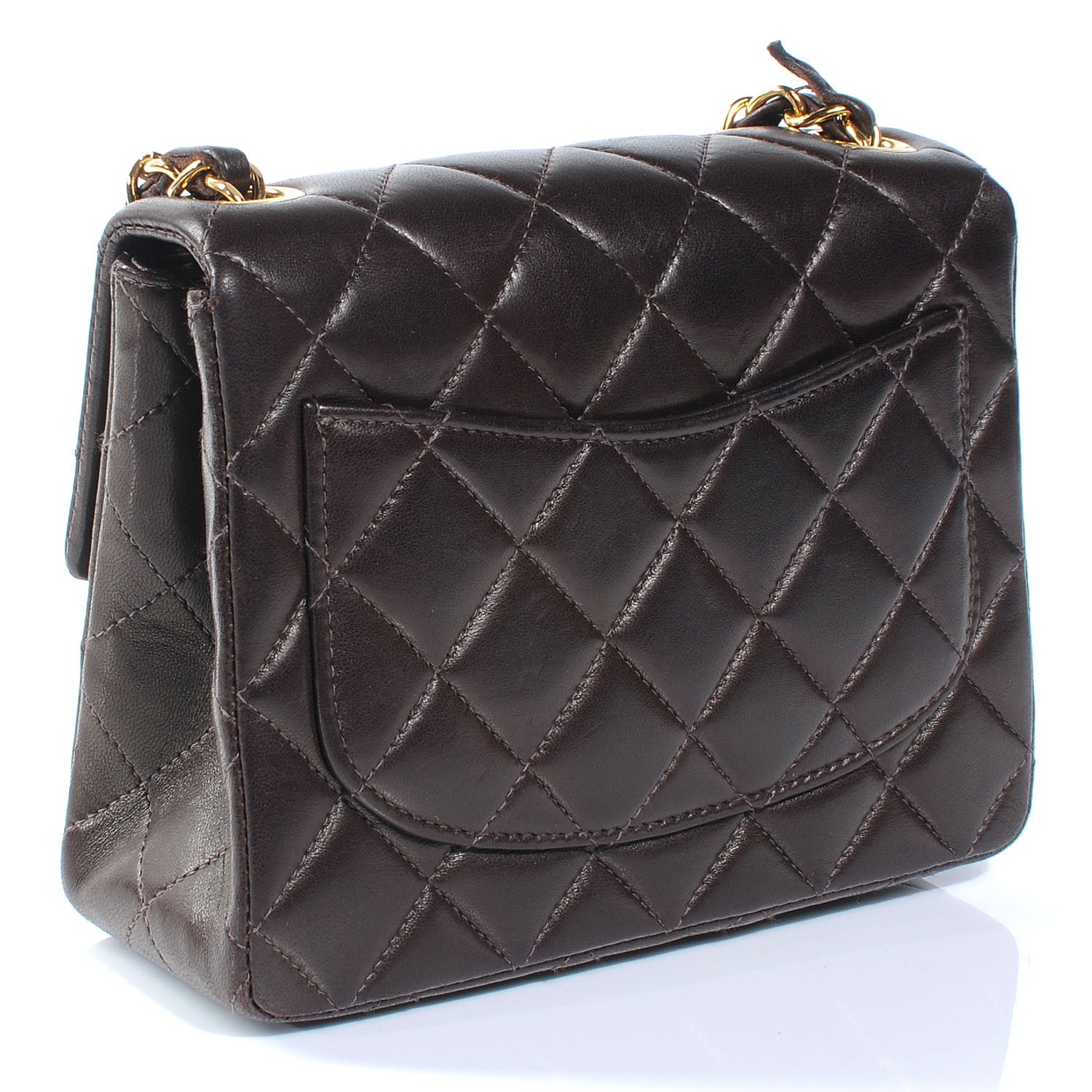 Chanel Lambskin Mini Flap Dark Brown 3 of 8