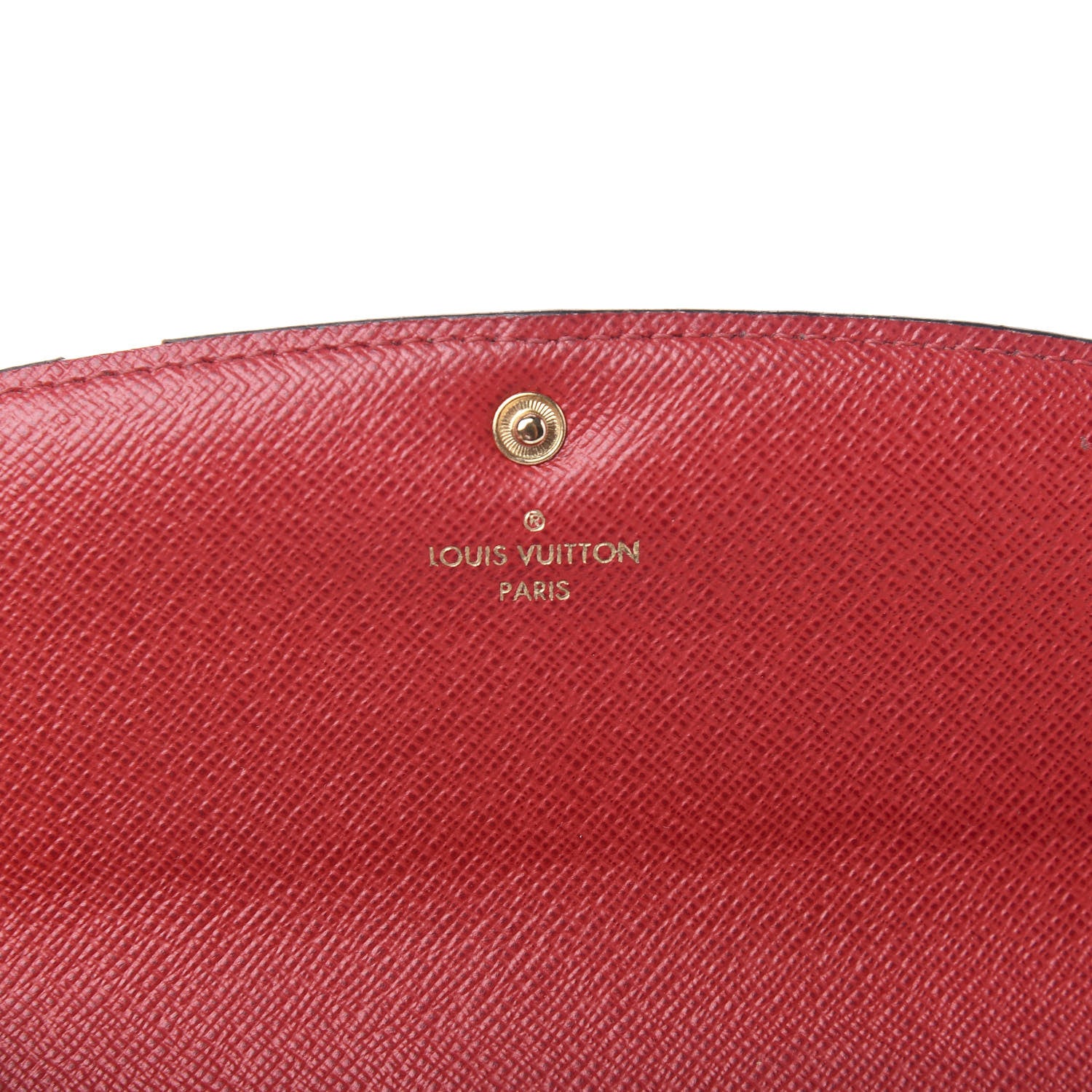 Louis Vuitton Damier Ebene Emilie Wallet Red 5 of 10