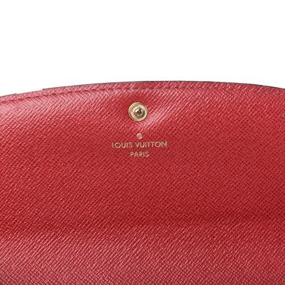 Louis Vuitton Damier Ebene Emilie Wallet Red 5 of 10