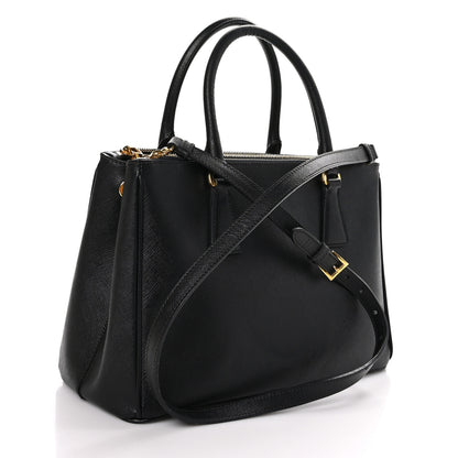 Prada Saffiano Small Galleria Double Zip Tote Black 3 of 8
