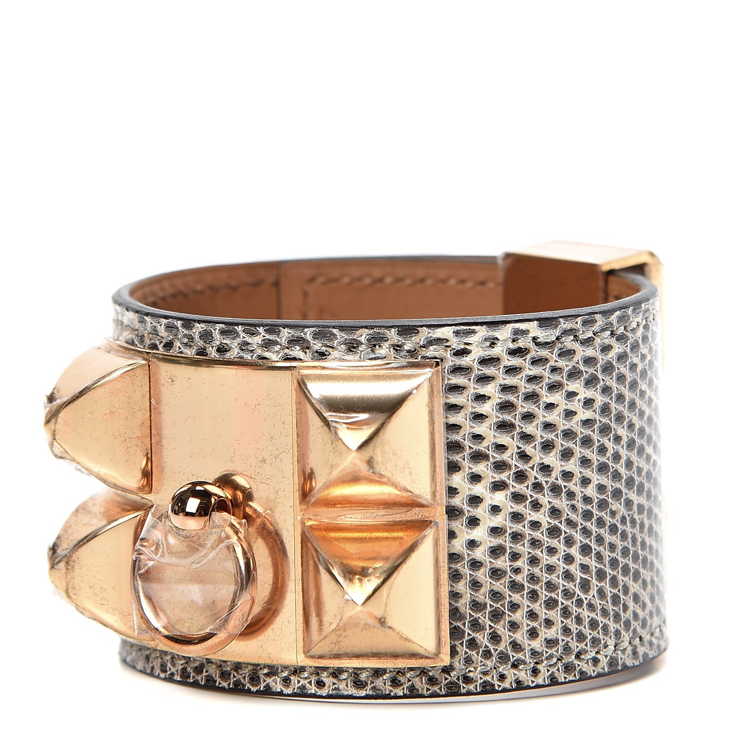 Hermes Lizard Collier De Chien CDC Bracelet T2 Ombre 1 of 7