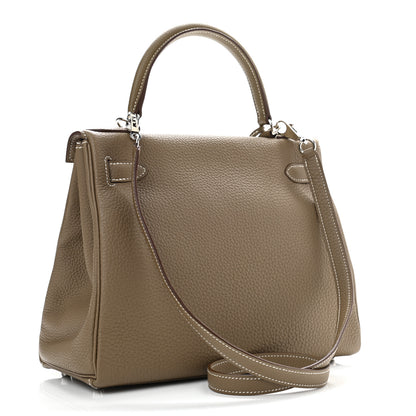 Hermes Togo Kelly Retourne 28 Etoupe 3 of 13