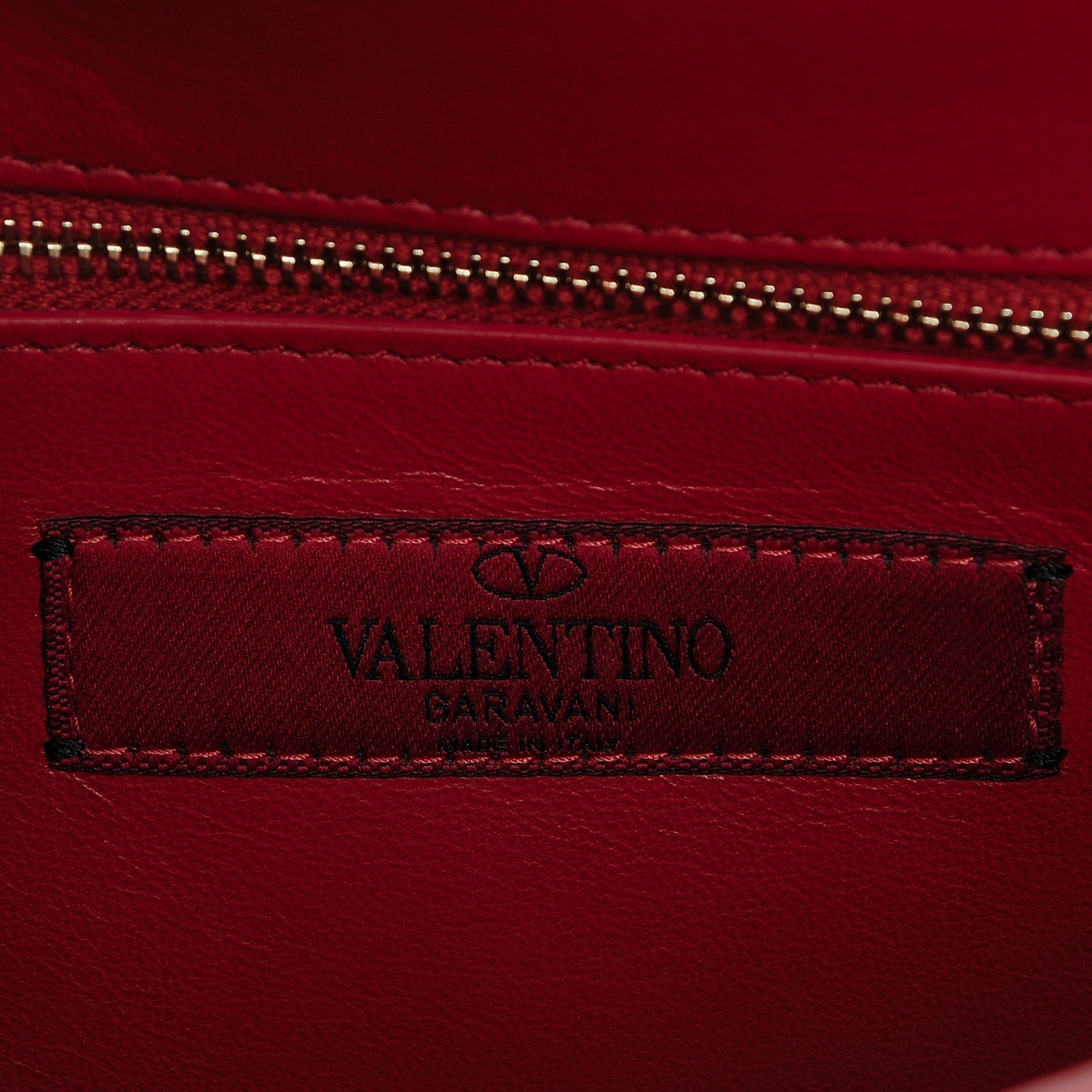 Valentino Garavani Vitello Rockstud Shoulder Flap Bag Rosso 6 of 6