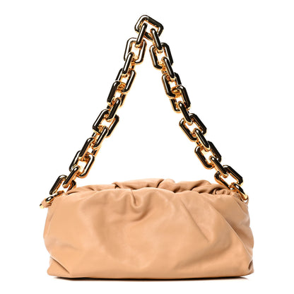 Bottega Veneta Calfskin The Pouch Chain Almond 1 of 5