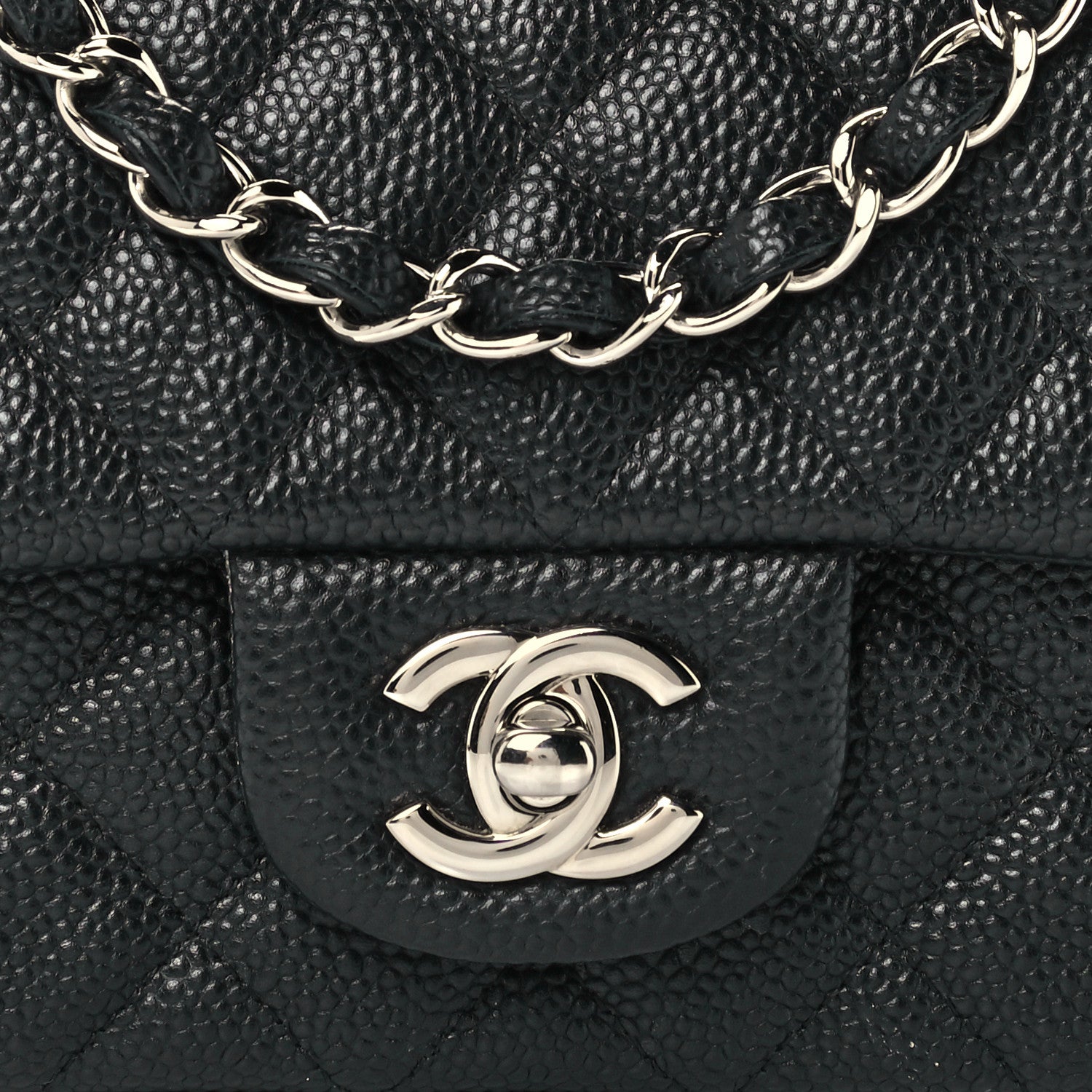 Chanel Caviar Quilted Mini Rectangular Flap Black 9 of 12