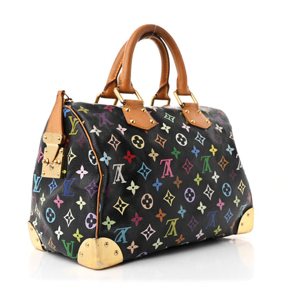 Louis Vuitton Monogram Multicolor Speedy 30 Black 3 of 11