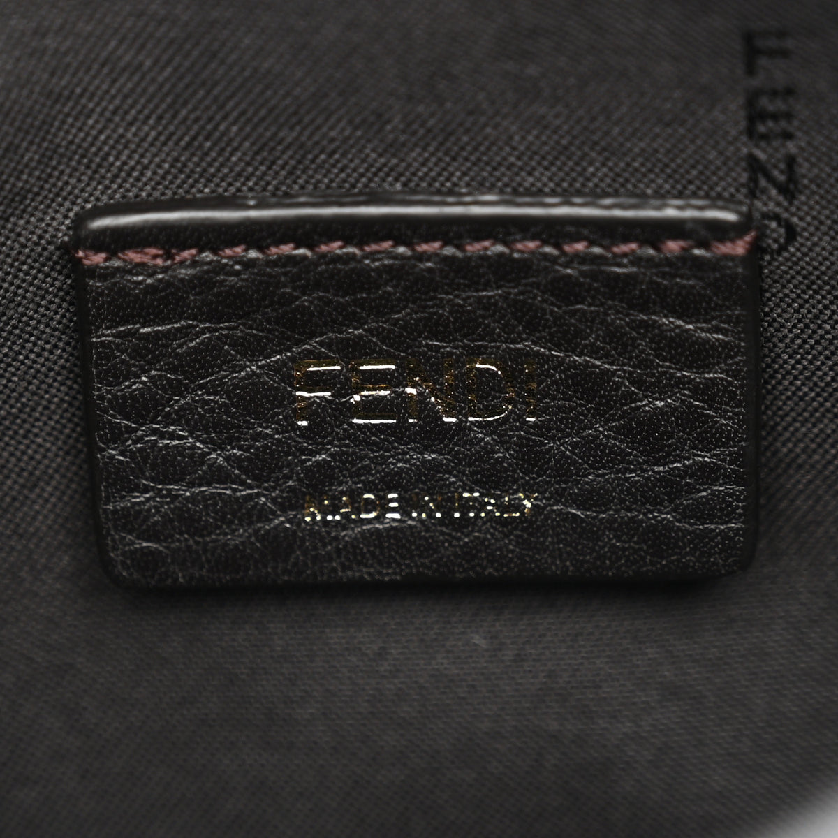 Glazed Fabric Vitello Century FF 1974 Stamp Patch Mini Camera Case Mogano Panna Black
