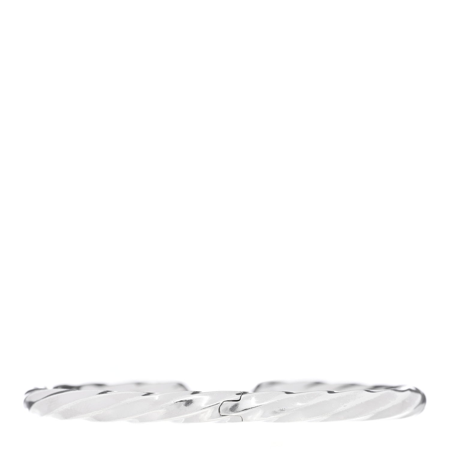 David Yurman Sterling Silver Diamond 5.5mm Cable Edge Bracelet 2 of 3