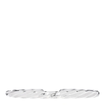 David Yurman Sterling Silver Diamond 5.5mm Cable Edge Bracelet 2 of 3