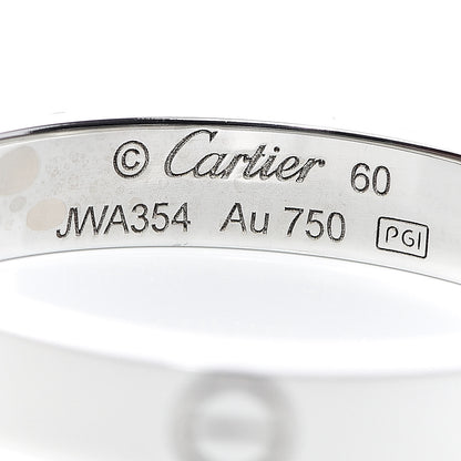 Cartier 18K White Gold 3.5mm LOVE Wedding Band Ring 60 9.25 4 of 8
