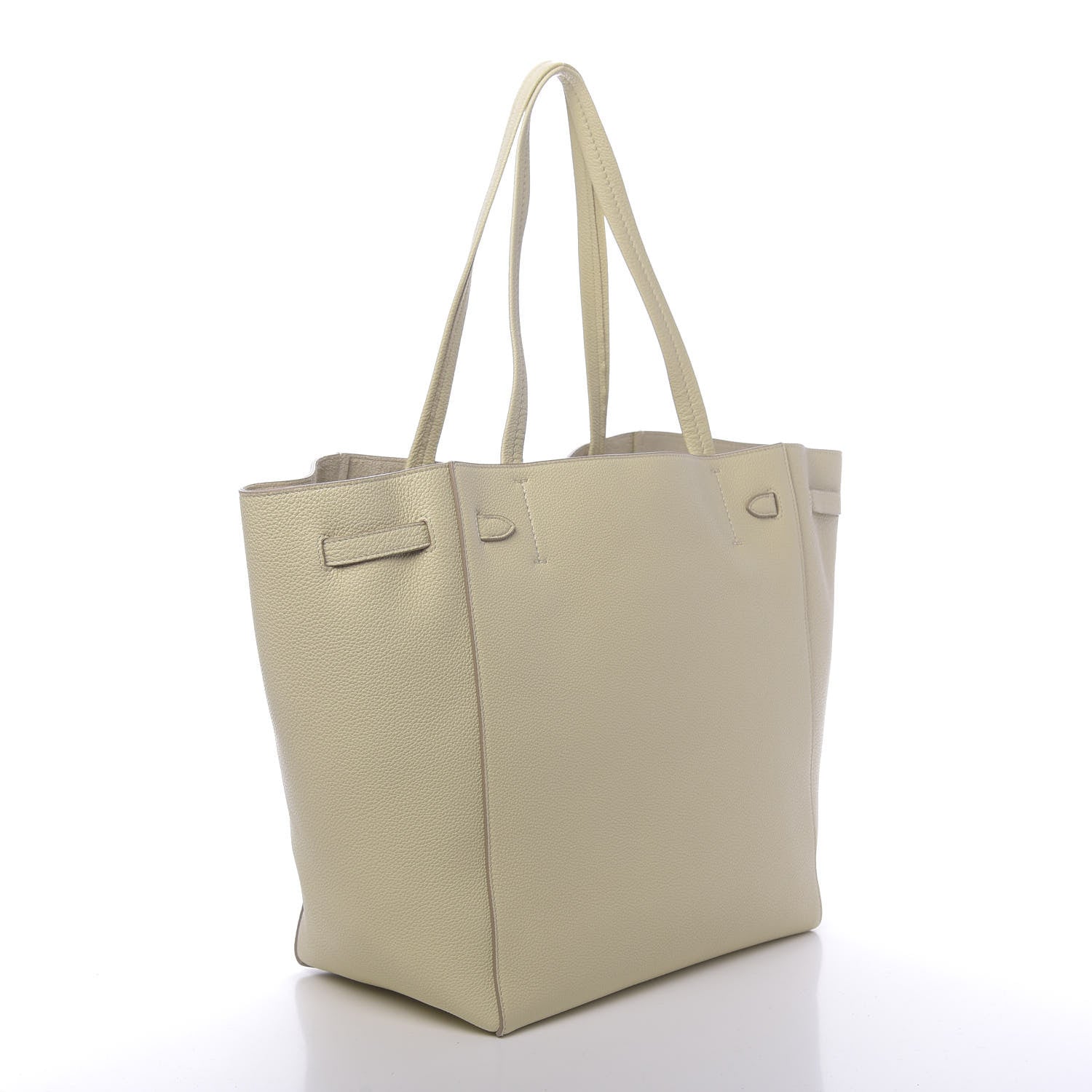 Celine Soft Grained Calfskin Small Belt Cabas Phantom Chalk 3 of 10