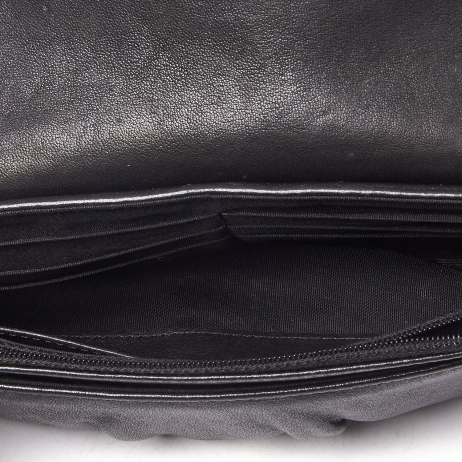 Chanel Lambskin Half Moon Wallet On Chain WOC Black 7 of 11