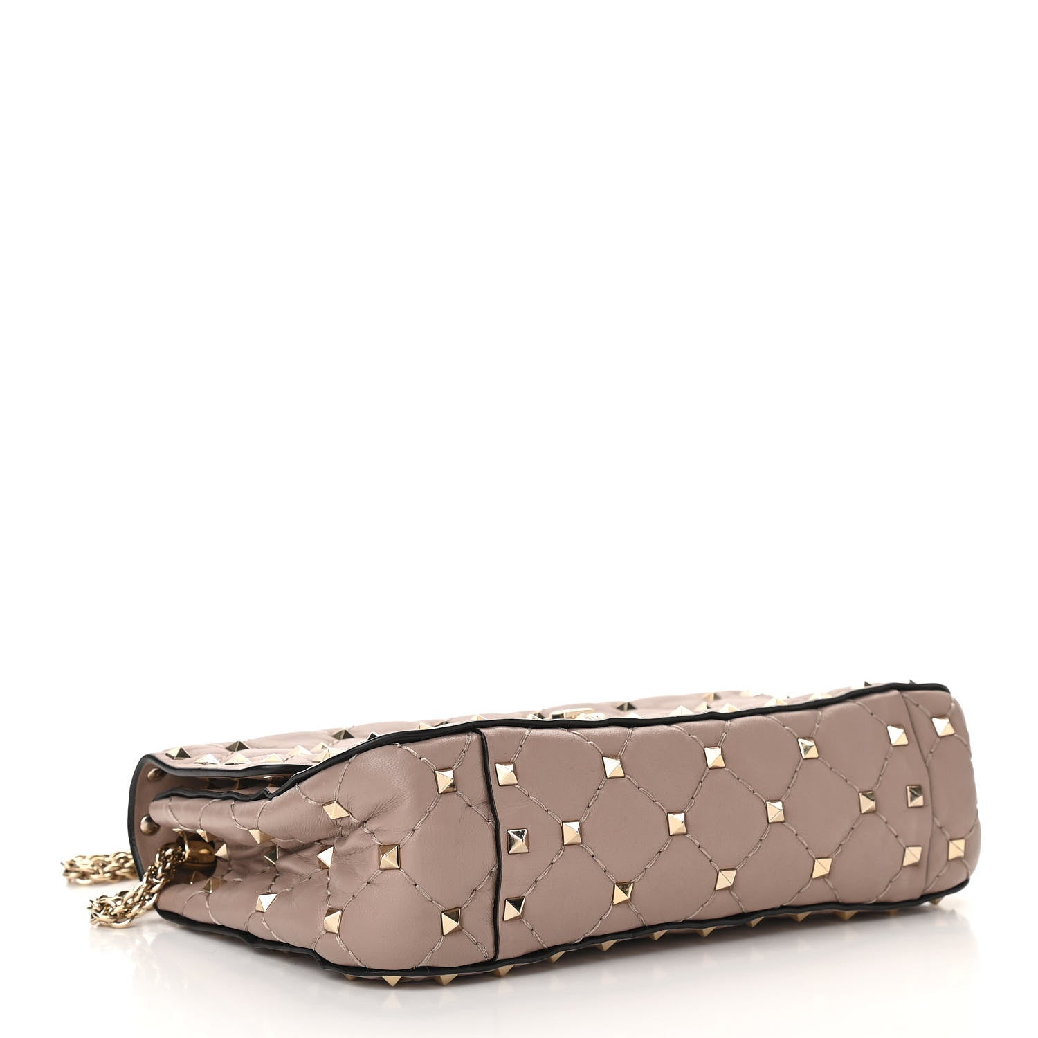 Valentino Garavani Nappa Small Rockstud Spike Shoulder Bag Poudre 4 of 10