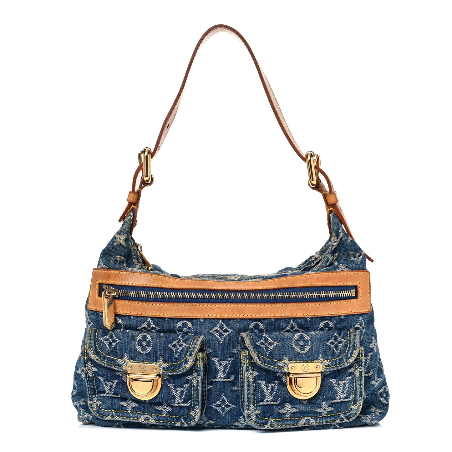 Monogram Denim Baggy PM Blue