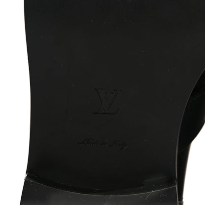 Louis Vuitton Calfskin Embossed Monogram Rebellion Half Boots 37.5 Black 6 of 8