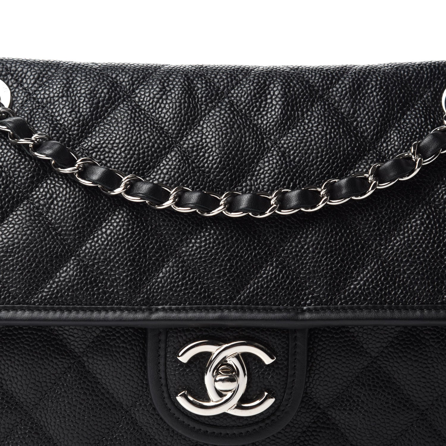 Chanel Caviar Quilted Medium French Riviera Flap Black 11 of 12