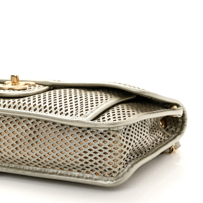 Chanel Perforated Calfskin Large Up In The Air Flap Light Gold 10 of 10