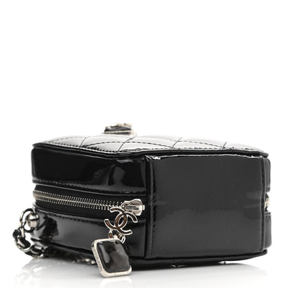 Chanel Patent Quilted Clutch With Chain Black 4 of 11