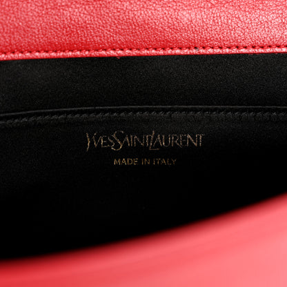Saint Laurent Calfskin Monogram Large Belle De Jour Clutch Red 6 of 11