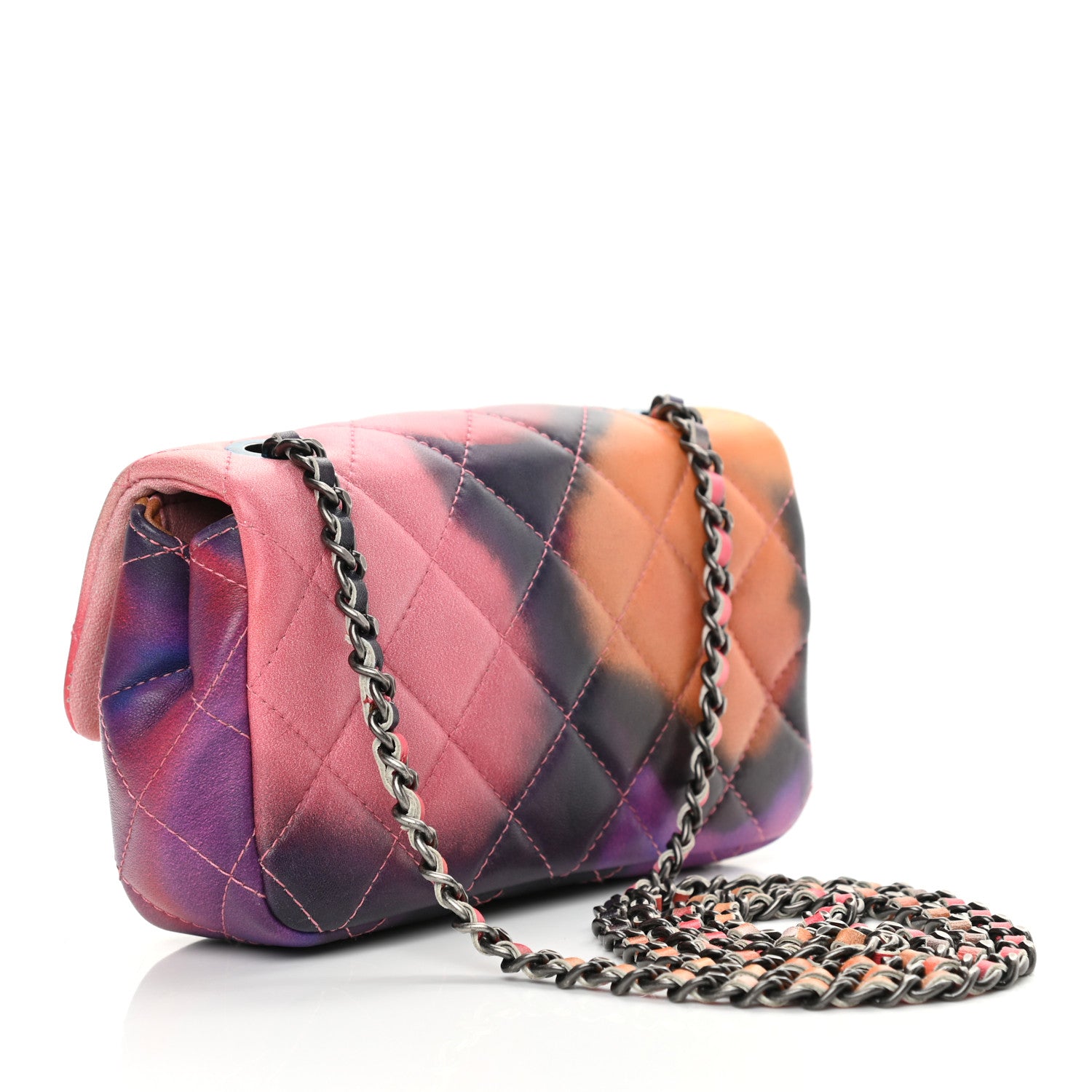 Chanel Printed Lambskin Quilted Mini Flower Power Flap 3 of 11