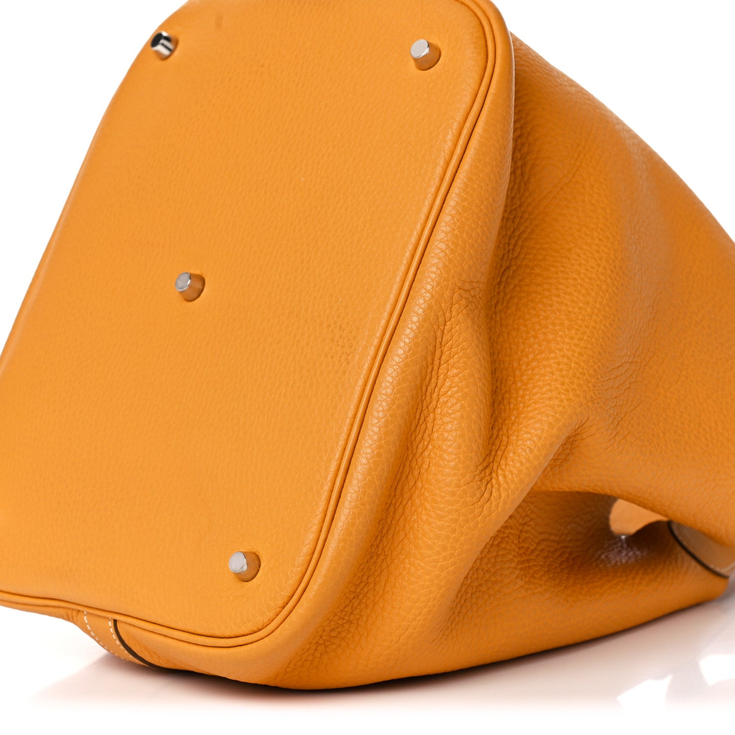 Hermes Taurillon Clemence Picotin Lock 26 GM Jaune D'Or 6 of 7