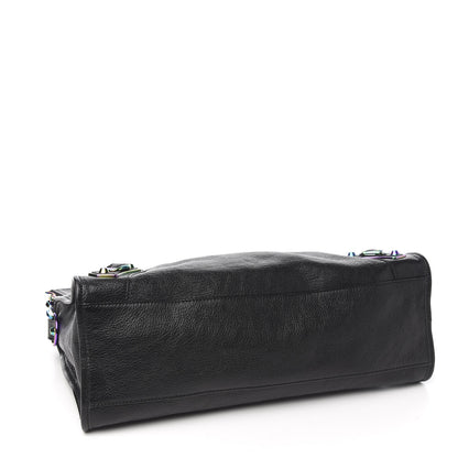Balenciaga Chevre Iridescent Metallic Edge Hardware City Black 3 of 9
