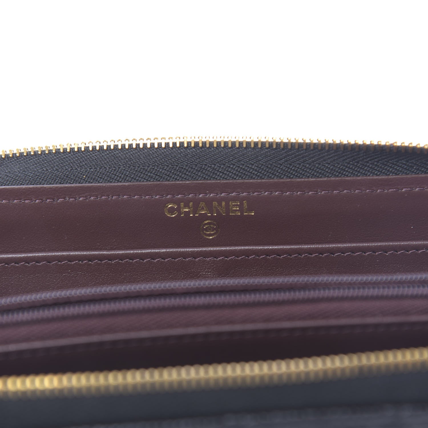 Chanel Caviar Quilted Large Gusset Zip Around Wallet Black 6 of 8