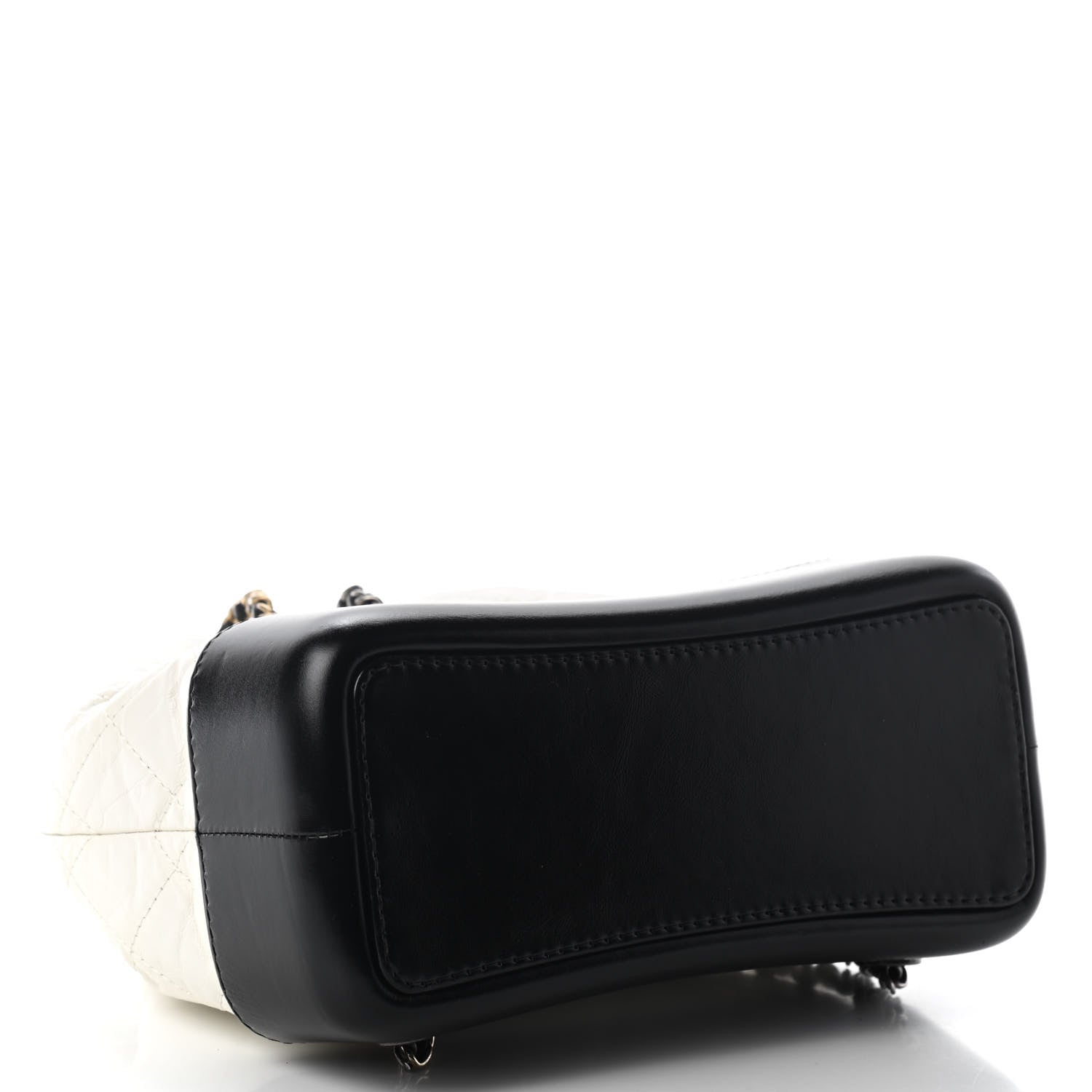 Chanel Aged Calfskin Quilted Small Gabrielle Backpack Black White 4 of 9