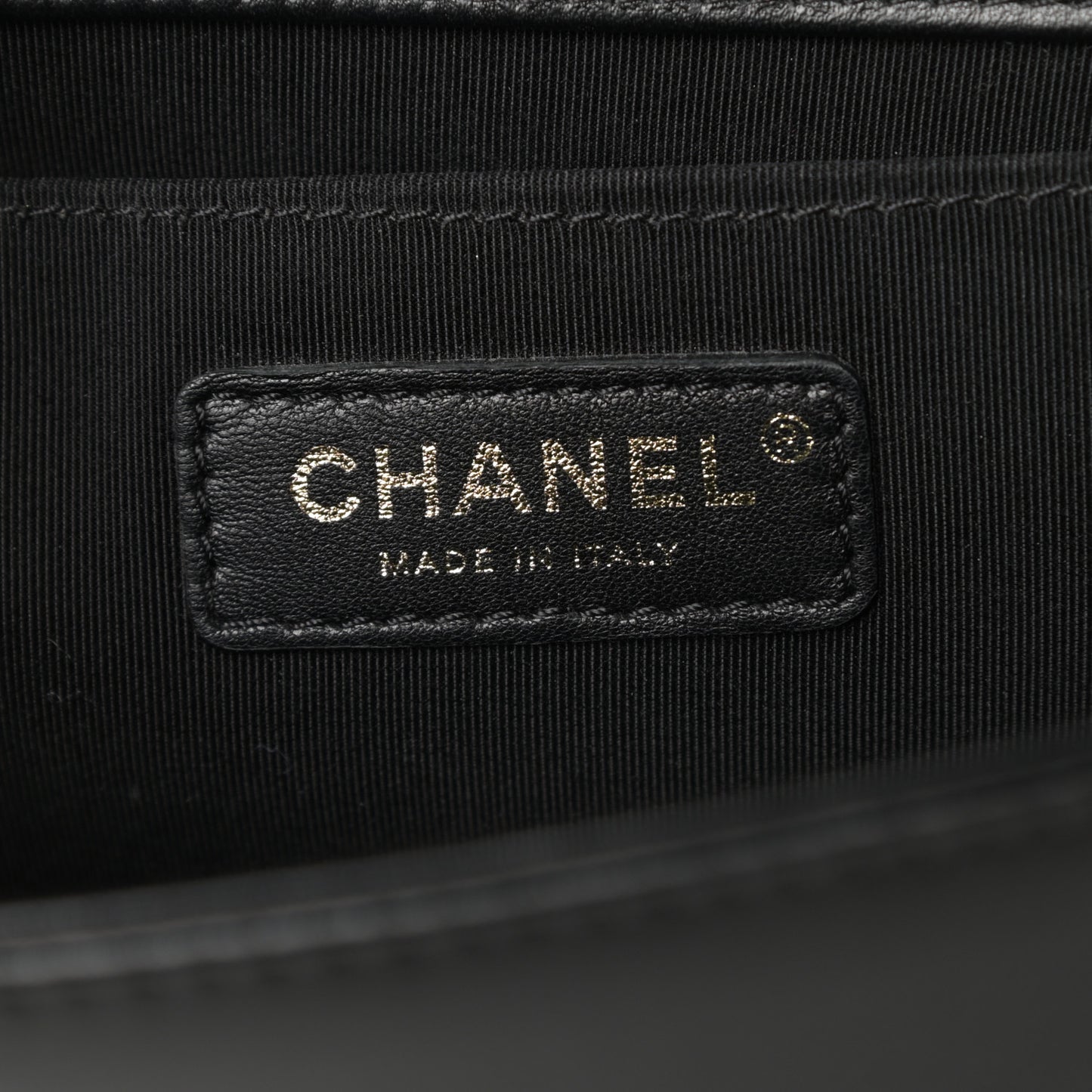 Lambskin Quilted Medium Boy Flap Black